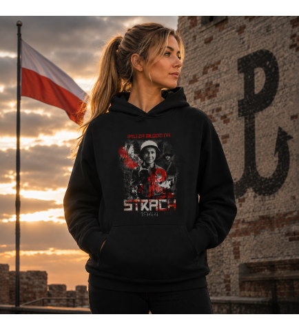 Damska bluza z kapturem BYLI ZA MŁODZI NA STRACH